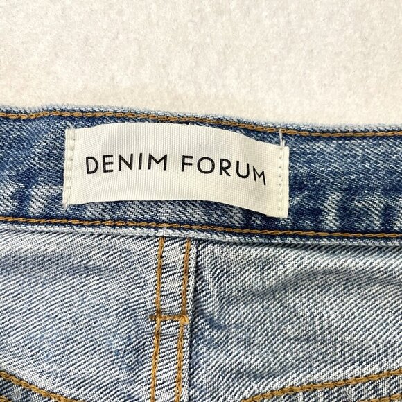 Aritzia Denim Forum Ex Boyfriend Cut-Off Denim Jean Distressed Shorts size 25 - Picture 5 of 7
